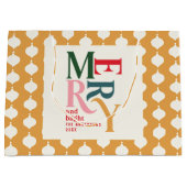 Vrolijk feestdagen groot cadeauzakje (Voorkant)