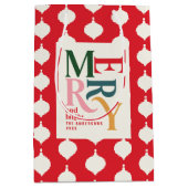 Vrolijk feestdagen medium cadeauzakje (Voorkant)