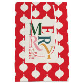 Vrolijk feestdagen medium cadeauzakje (Achterkant)