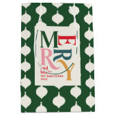 Vrolijk  feestdagen medium cadeauzakje (Voorkant)