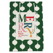 Vrolijk  feestdagen medium cadeauzakje (Achterkant)