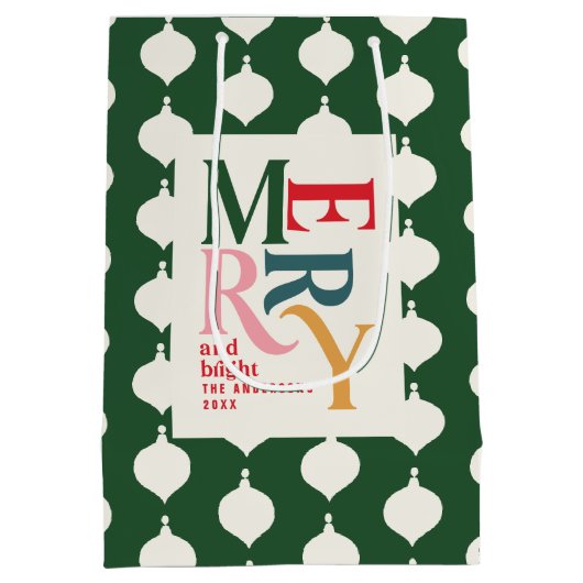 Vrolijk  feestdagen medium cadeauzakje (Achterkant)