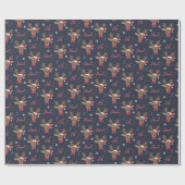 Vrolijk feestelijk hertenwikkelpapier cadeaupapier (Vlak)