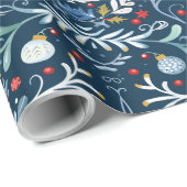 Vrolijk feestelijk vakantie inpakpapier (Rol Hoek)