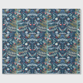 Vrolijk feestelijk vakantie inpakpapier (Vlak)