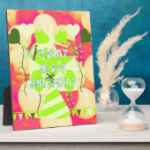 Vrolijk feestontwerp: vandaag is mijn verjaardag fotoplaat (Zijkant)