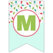 Vrolijk + fel kerstlicht | Kleurrijke vakantie Vlaggetjes (Tweede vlag)