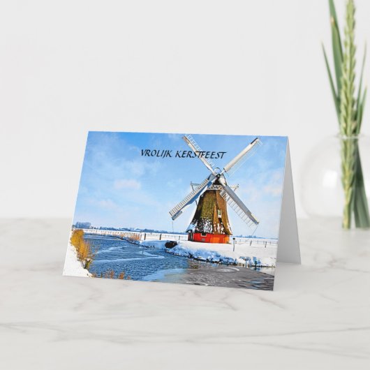 VROLIJK FERSTFEEST (VROLIJKE KERSTMIS) FEESTDAGEN KAART (Voorkant)