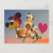 Vrolijk figuur wenst je een fijne verjaardag feest briefkaart (Voorkant)