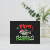 Vrolijk Fishmas Kerstmis Visliefhebber Feestdagenkaart (Staand voorkant)