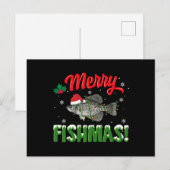 Vrolijk Fishmas Kerstmis Visliefhebber Feestdagenkaart (Voorkant / Achterkant)