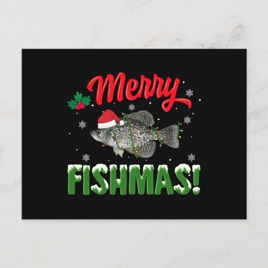 Vrolijk Fishmas Kerstmis Visliefhebber Feestdagenkaart (Voorkant)