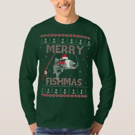 Vrolijk Fishmas Lelijke Kerstmis HoHoHo.. T-shirt