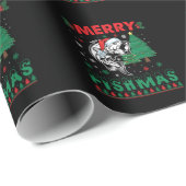 Vrolijk Fishmas Vis Vist Papa Visser Kerstmis Cadeaupapier (Rol Hoek)