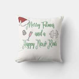 Vrolijk Fitmas en een Gelukkig Nieuw Achter Kussen