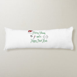 Vrolijk Fitmas en een Gelukkig Nieuw Achter Lichaamskussen