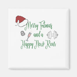 Vrolijk Fitmas en een Gelukkig Nieuw Achter Magneet