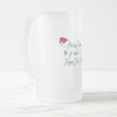 Vrolijk Fitmas en een Gelukkig Nieuw Achter Matglas Bierpul (Voorkant links)