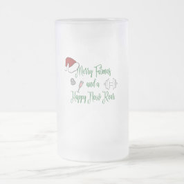 Vrolijk Fitmas en een Gelukkig Nieuw Achter Matglas Bierpul