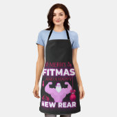 Vrolijk Fitmas en een vrolijk nieuw Geweldige acht Schort (Gedragen)