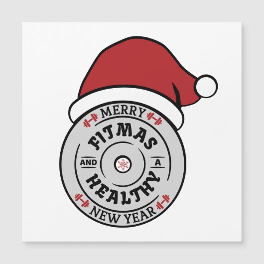 Vrolijk Fitmas en gezond Nieuwjaar kerst Kaart (Voorkant)