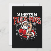 Vrolijk Flex-mas! Super Santa is er! Kaart (Voorkant)