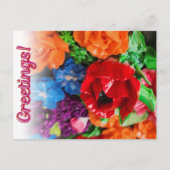 Vrolijk floraal briefkaart (Voorkant)