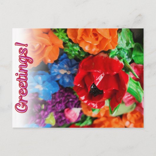 Vrolijk floraal briefkaart (Voorkant)