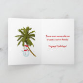 Vrolijk Florida kerst Feestdagen Kaart (Binnen)