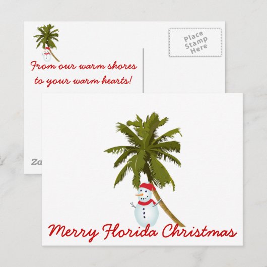 Vrolijk Florida kerst Feestdagenkaart (Voorkant / Achterkant)