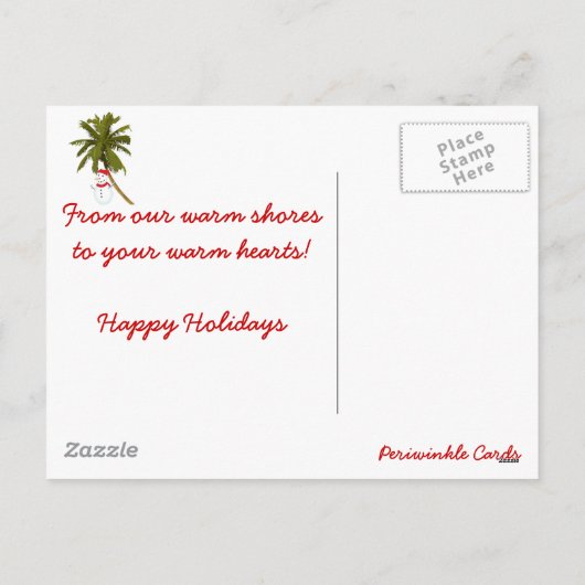 Vrolijk Florida kerst Feestdagenkaart (Achterkant)