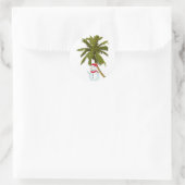 Vrolijk Florida kerst Ronde Sticker (Tas)