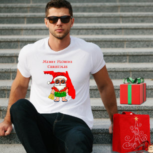 Vrolijk Florida kerst! Tropische Santa Cool Vibe T-shirt