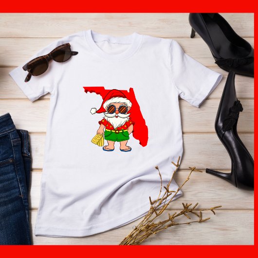 Vrolijk Florida kerst! Tropische Santa Cool Vibe T-shirt