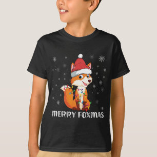 Vrolijk Foxmas Grappig Kerst Fox Lovers Fox Eigena T-shirt