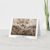 Vrolijk-gaan-rond/Carrousel - Sepia Feestdagen Kaart (Achterkant)