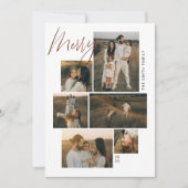 vrolijk | Galerij Muur 6 Foto Collage Kerstmis Feestdagenkaart (Voorkant)