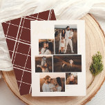 vrolijk | Galerij Muur 6 Foto Collage Kerstmis Folie Feestdagenkaart<br><div class="desc">Geef uw kerstkaarten een sprankeling met echt goud, zilver of roos gouden folie! Show uw favoriete familiemomenten uit met deze stijlvolle kerstfoto-folie met een trendy galerijmuurindeling. Met zes fotoslots in verschillende maten kun je portretten, landschappen en vierkante shots van gezellige familiescènes, vakantieplezier of feestelijke selfies mixen. "Merry" is geschreven in...</div>