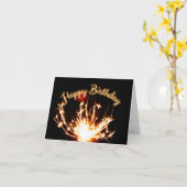 Vrolijk Geburtstagskarte. Kaart (Gele Bloem)