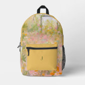 Vrolijk geel en Oranje Spring Meadows Achtergrond Bedrukte Rugzak (Voorkant)
