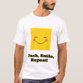 Vrolijk geel lachend gezicht t-shirt (Voorkant)