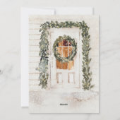 Vrolijk gehuwde pasgetrouwden meneer en mevrouw va feestdagenkaart (Achterkant)