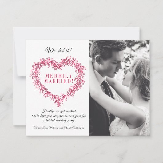 Vrolijk gehuwde witte bruine kerstmis (Voorkant)