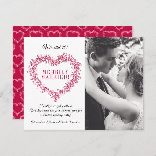 Vrolijk gehuwde witte bruine kerstmis (Voorkant / Achterkant)