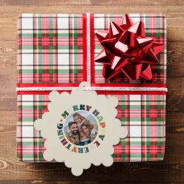 Vrolijk Gelukkig Alles Groovy Vakantie Kerstmis Ornament Kaart