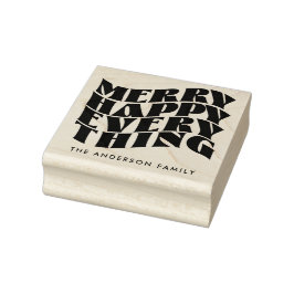 Vrolijk Gelukkig Alles Groovy Vakantie Kerstmis Rubberstempel