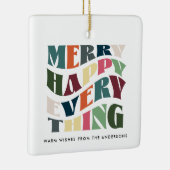 Vrolijk gelukkig alles Groovy vakantiefoto Keramisch Ornament (Rechts)