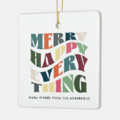 Vrolijk gelukkig alles Groovy vakantiefoto Keramisch Ornament (Links)