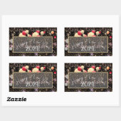 Vrolijk gelukkig nieuwjaar 2-24 banner rechthoekige sticker (Vel)