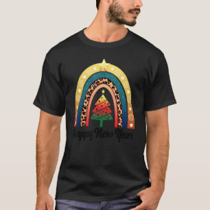 Vrolijk Gelukkig Nieuwjaar Regenboog Vrouwen Beroe T-shirt